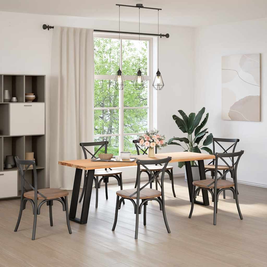 vidaXL Picioare de masă consolă în formă de U, 2 buc., negru, 28x(72-73) cm, oțel vidaXL Picioare de masă consolă în formă de U, 2 buc., negru, 28x(72-73) cm, oțel