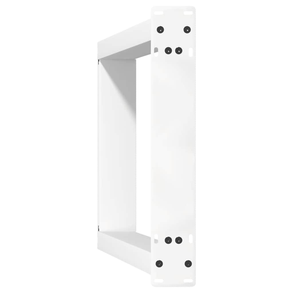 vidaXL Picioare de masă consolă în formă de U, 2 buc., alb, 28x(72-73) cm, oțel