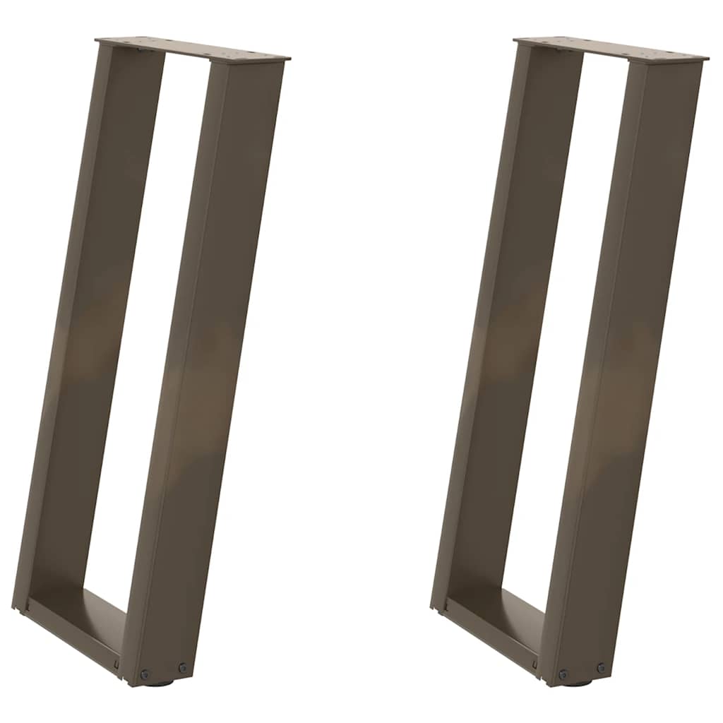 vidaXL Picioare de masă consolă în formă de U, 2 buc., oțel natural, 28x(72-73) cm vidaXL Picioare de masă consolă în formă de U, 2 buc., oțel natural, 28x(72-73) cm