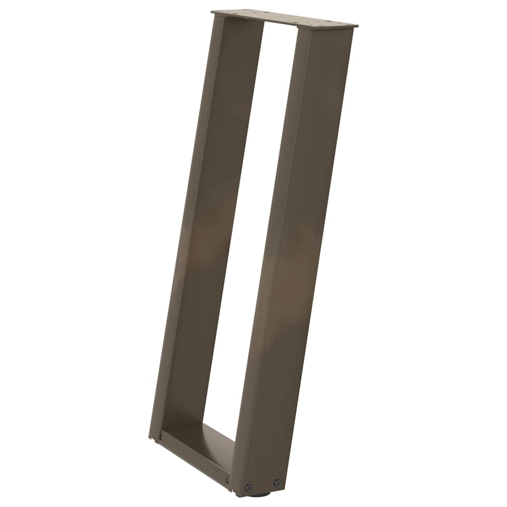 vidaXL Picioare de masă consolă în formă de U, 2 buc., oțel natural, 28x(72-73) cm vidaXL Picioare de masă consolă în formă de U, 2 buc., oțel natural, 28x(72-73) cm
