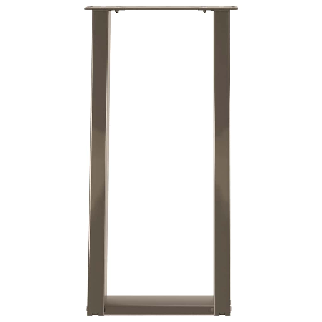 vidaXL Picioare de masă consolă în formă de U, 2 buc., oțel natural, 28x(72-73) cm vidaXL Picioare de masă consolă în formă de U, 2 buc., oțel natural, 28x(72-73) cm