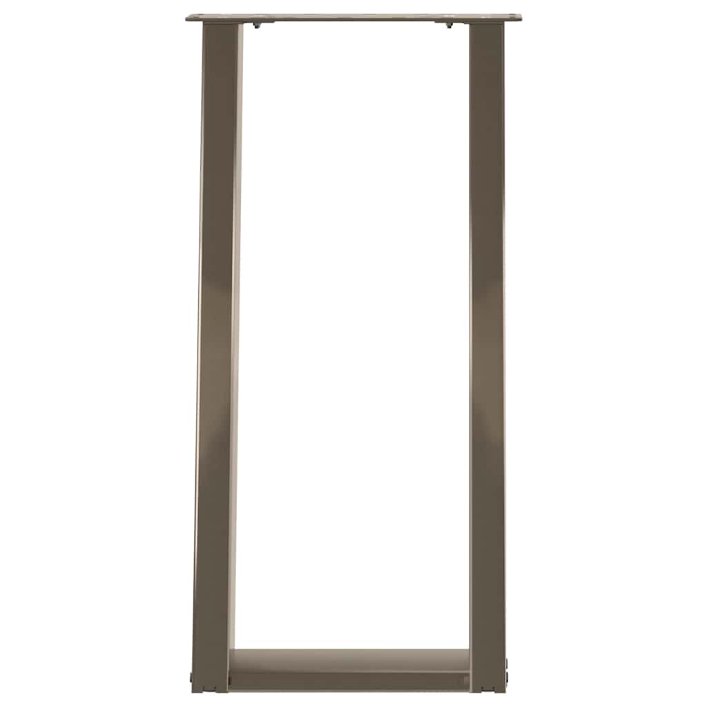 vidaXL Picioare de masă consolă în formă de U, 2 buc., oțel natural, 38x(72-73) cm vidaXL Picioare de masă consolă în formă de U, 2 buc., oțel natural, 38x(72-73) cm
