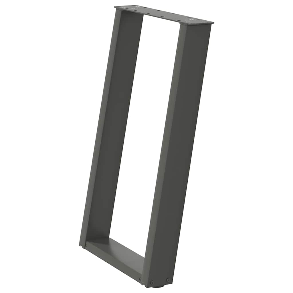 vidaXL Picioare de masă în formă de U, 2 buc., antracit, 50x(72-73) cm, oțel vidaXL Picioare de masă în formă de U, 2 buc., antracit, 50x(72-73) cm, oțel