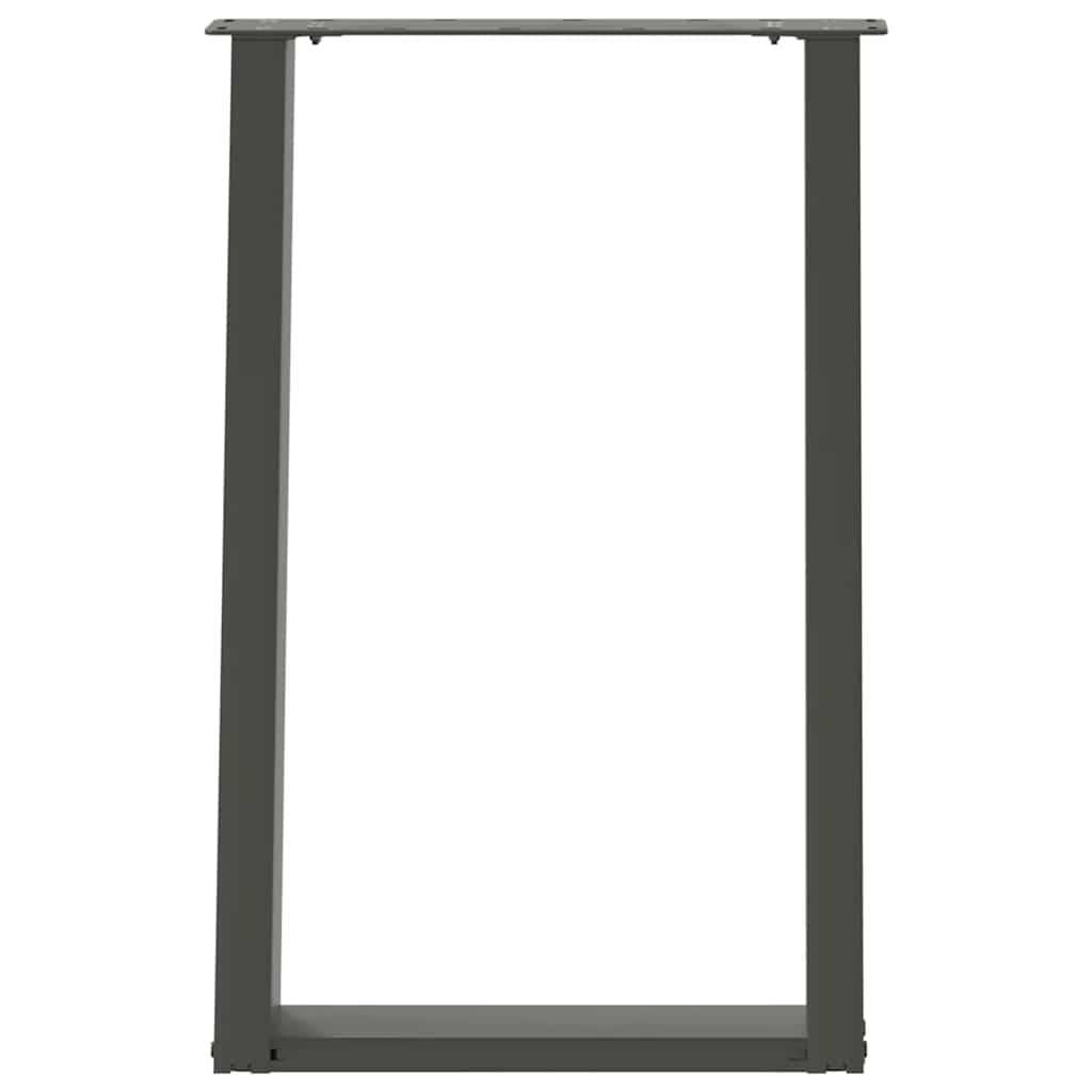 vidaXL Picioare de masă în formă de U, 2 buc., antracit, 50x(72-73) cm, oțel vidaXL Picioare de masă în formă de U, 2 buc., antracit, 50x(72-73) cm, oțel
