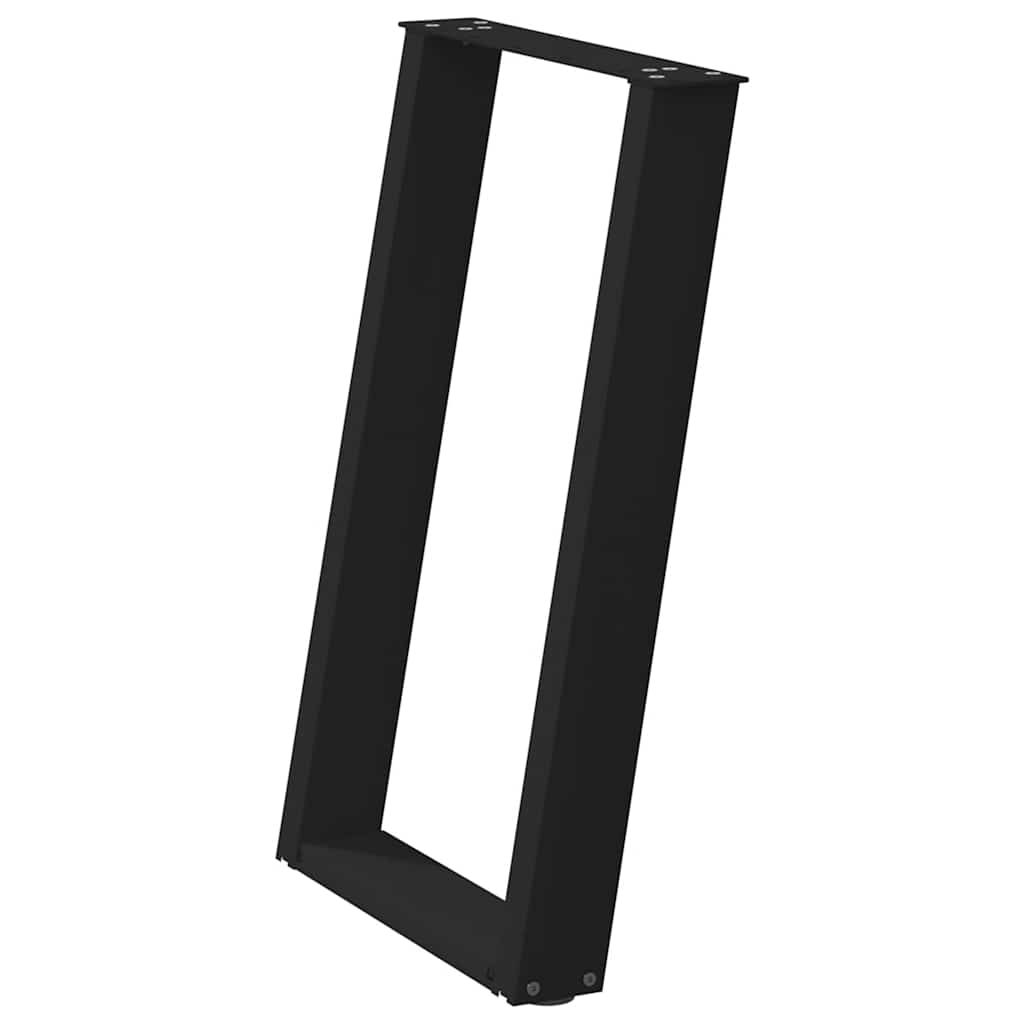 vidaXL Picioare de masă în formă de U, 2 buc., negru, 60x(72-73) cm, oțel vidaXL Picioare de masă în formă de U, 2 buc., negru, 60x(72-73) cm, oțel