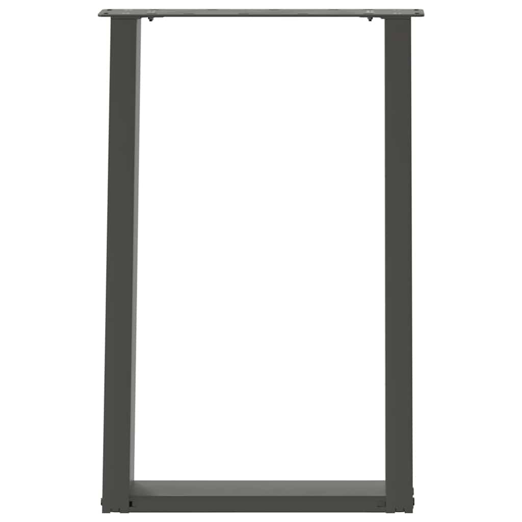 vidaXL Picioare de masă în formă de U, 2 buc., antracit, 60x(72-73) cm, oțel
