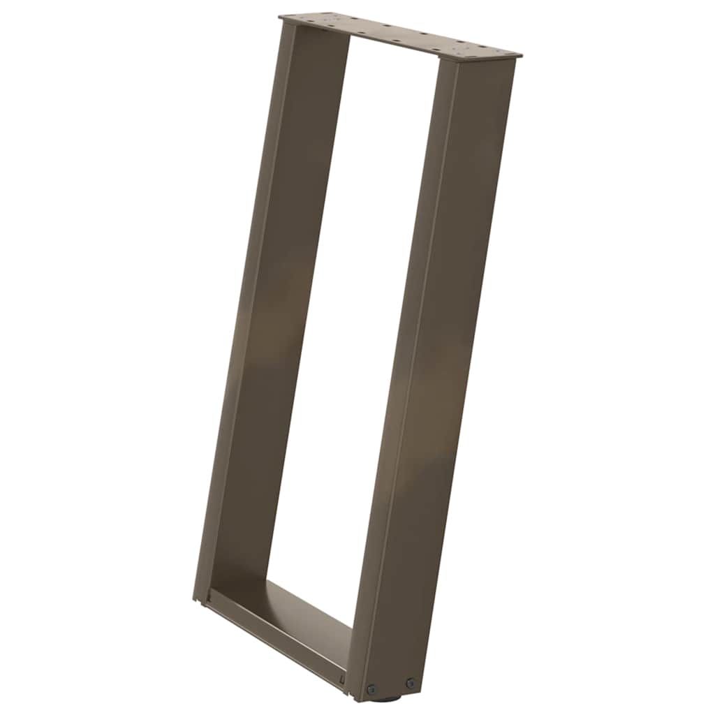 vidaXL Picioare de masă în formă de U, 2 buc., oțel natural, 60 x (72-73) cm