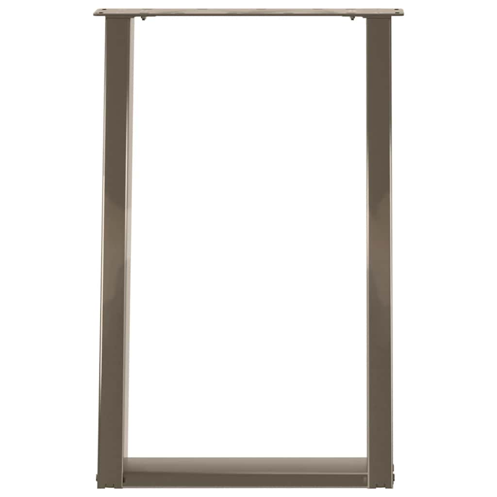 vidaXL Picioare de masă în formă de U, 2 buc., oțel natural, 60 x (72-73) cm