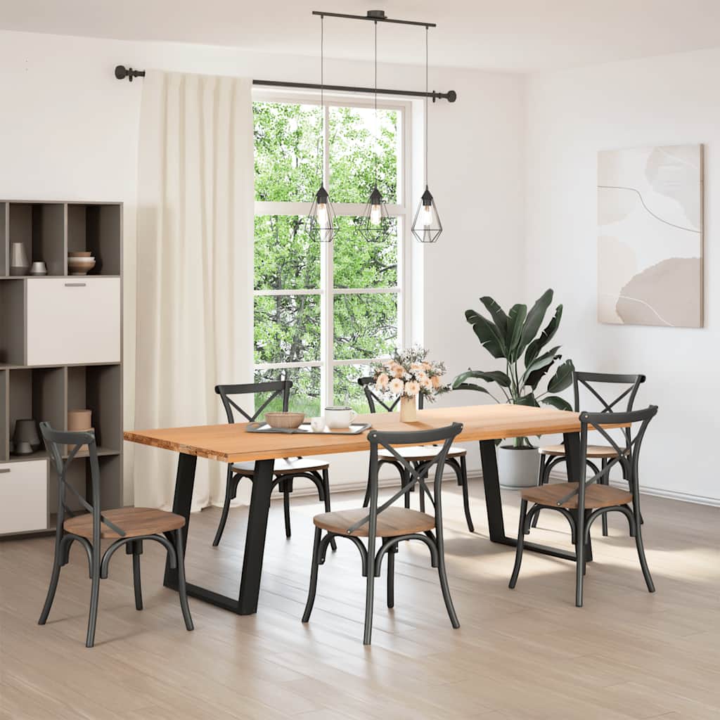 vidaXL Picioare de masă în formă de U, 2 buc., negru, 70x(72-73) cm, oțel vidaXL Picioare de masă în formă de U, 2 buc., negru, 70x(72-73) cm, oțel