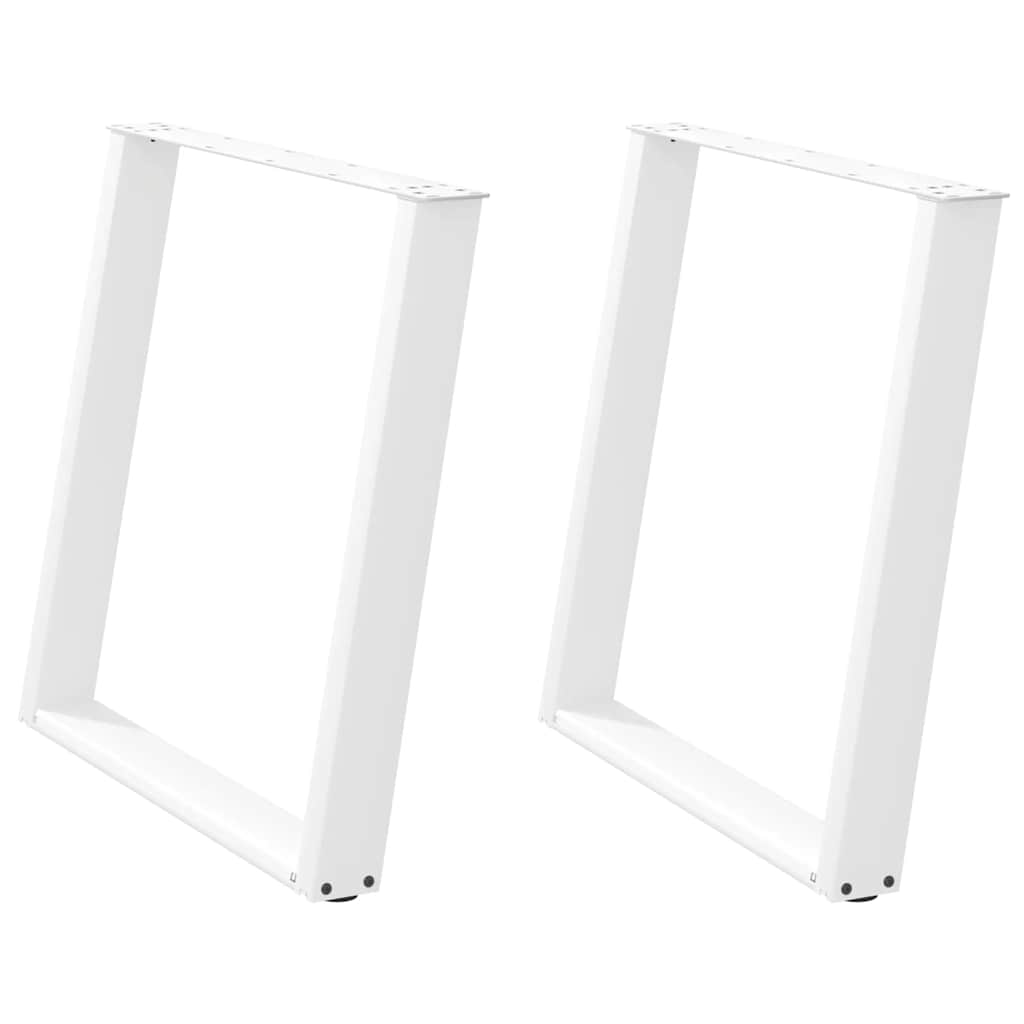 vidaXL Picioare de masă în formă de U, 2 buc., alb, 70x(72-73) cm, oțel vidaXL Picioare de masă în formă de U, 2 buc., alb, 70x(72-73) cm, oțel