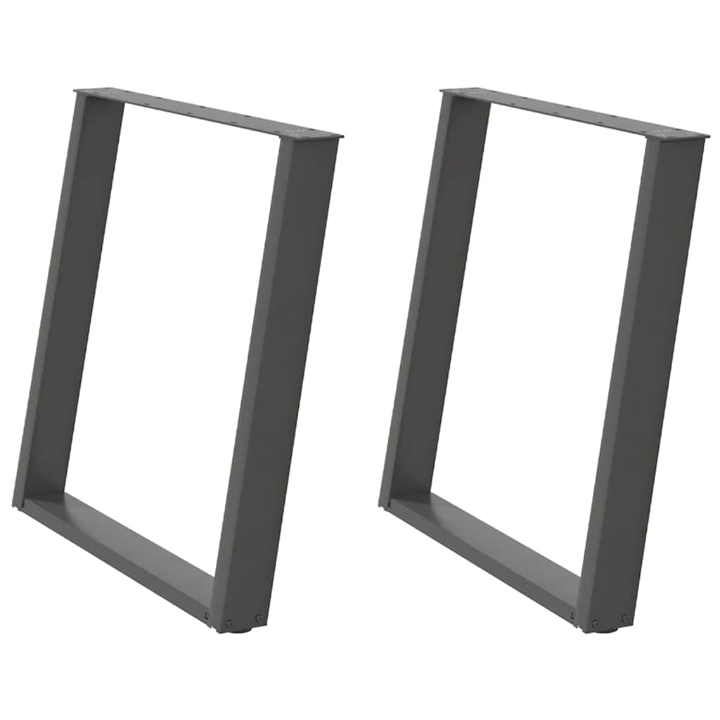 vidaXL Picioare de masă în formă de U, 2 buc., antracit, 70x(72-73) cm, oțel vidaXL Picioare de masă în formă de U, 2 buc., antracit, 70x(72-73) cm, oțel