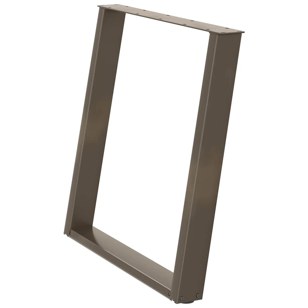 vidaXL Picioare de masă în formă de U, 2 buc., oțel natural, 70x(72-73) cm