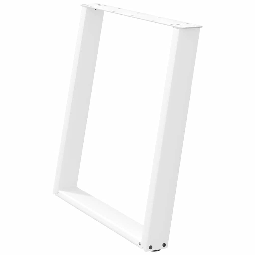 vidaXL Picioare de masă în formă de U, 2 buc., alb, 80x(72-73) cm, oțel vidaXL Picioare de masă în formă de U, 2 buc., alb, 80x(72-73) cm, oțel