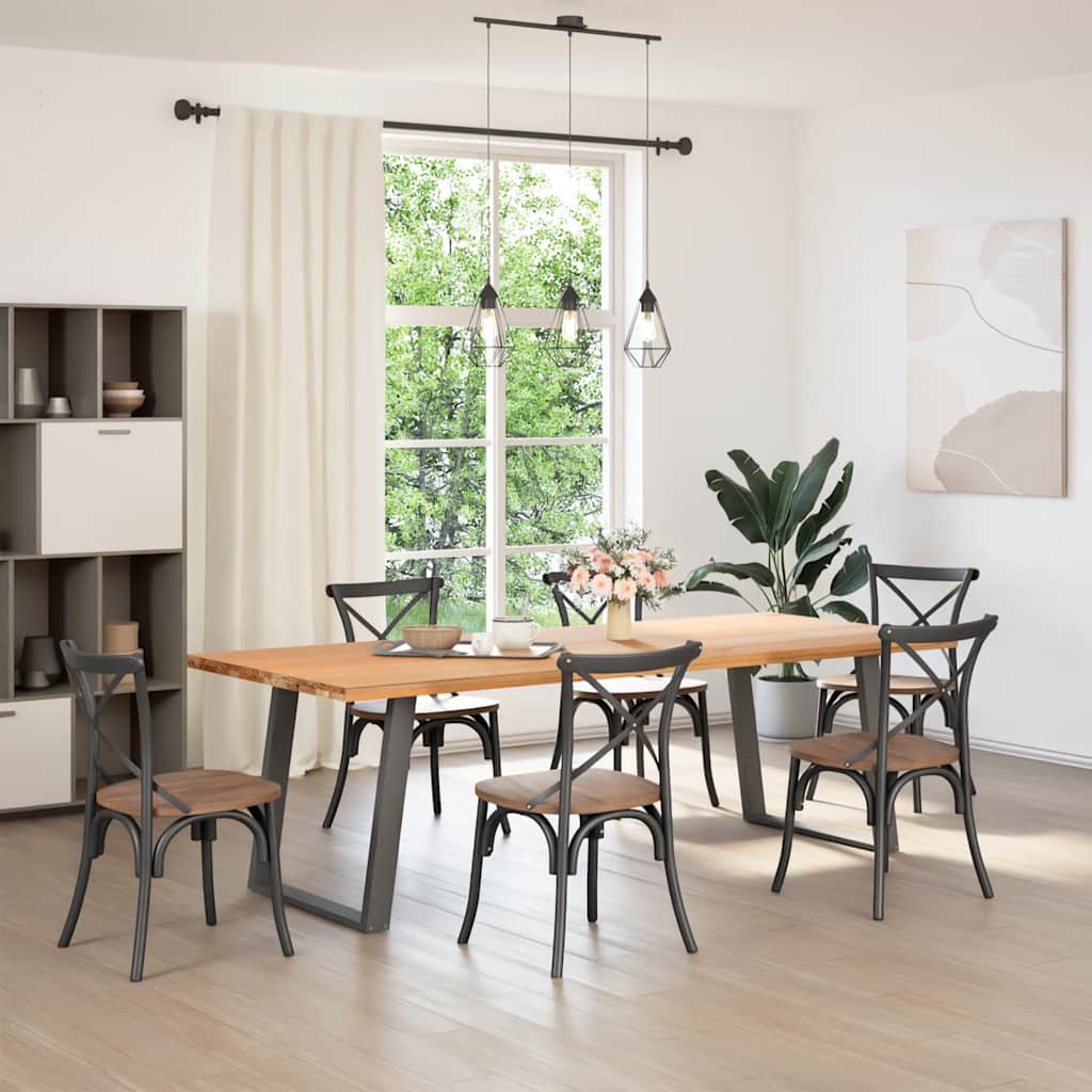 vidaXL Picioare de masă în formă de U, 2 buc., antracit, 80x(72-73) cm, oțel vidaXL Picioare de masă în formă de U, 2 buc., antracit, 80x(72-73) cm, oțel