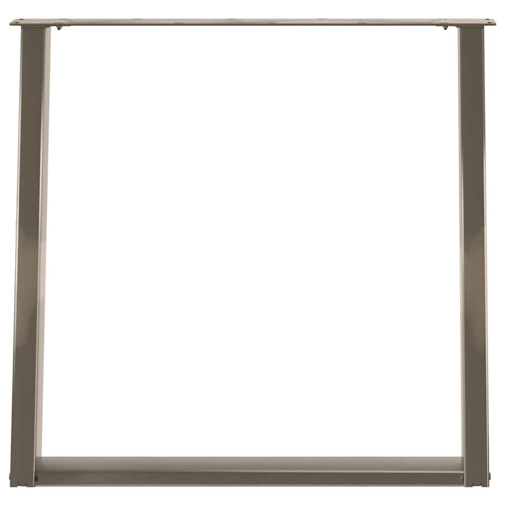 vidaXL Picioare de masă în formă de U, 2 buc., oțel natural, 80x(72-73) cm