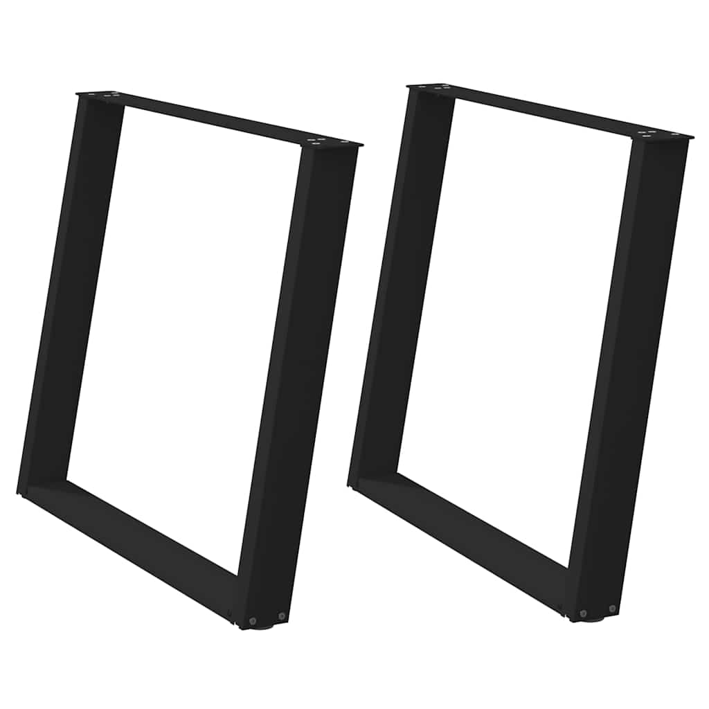 vidaXL Picioare de masă în formă de U, 2 buc., negru, 90x(72-73) cm, oțel vidaXL Picioare de masă în formă de U, 2 buc., negru, 90x(72-73) cm, oțel