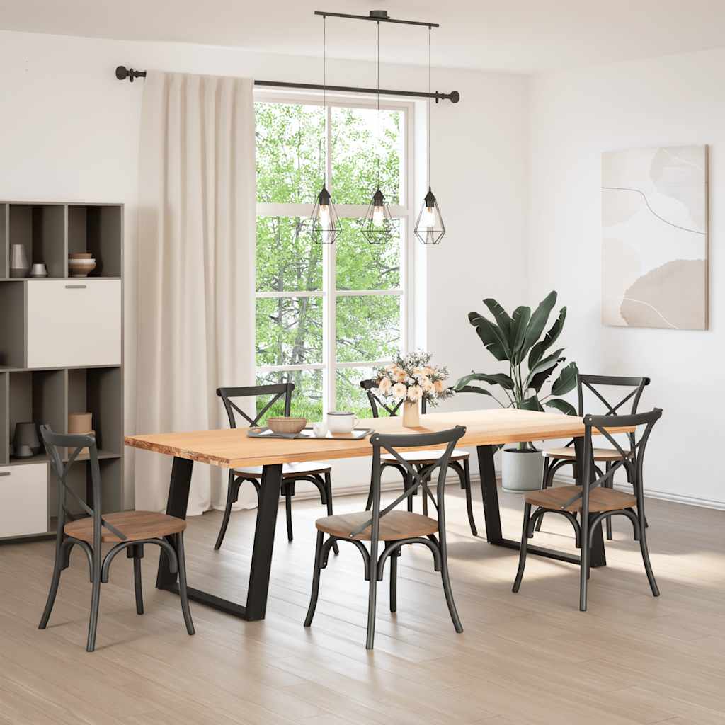 vidaXL Picioare de masă în formă de U, 2 buc., negru, 90x(72-73) cm, oțel vidaXL Picioare de masă în formă de U, 2 buc., negru, 90x(72-73) cm, oțel