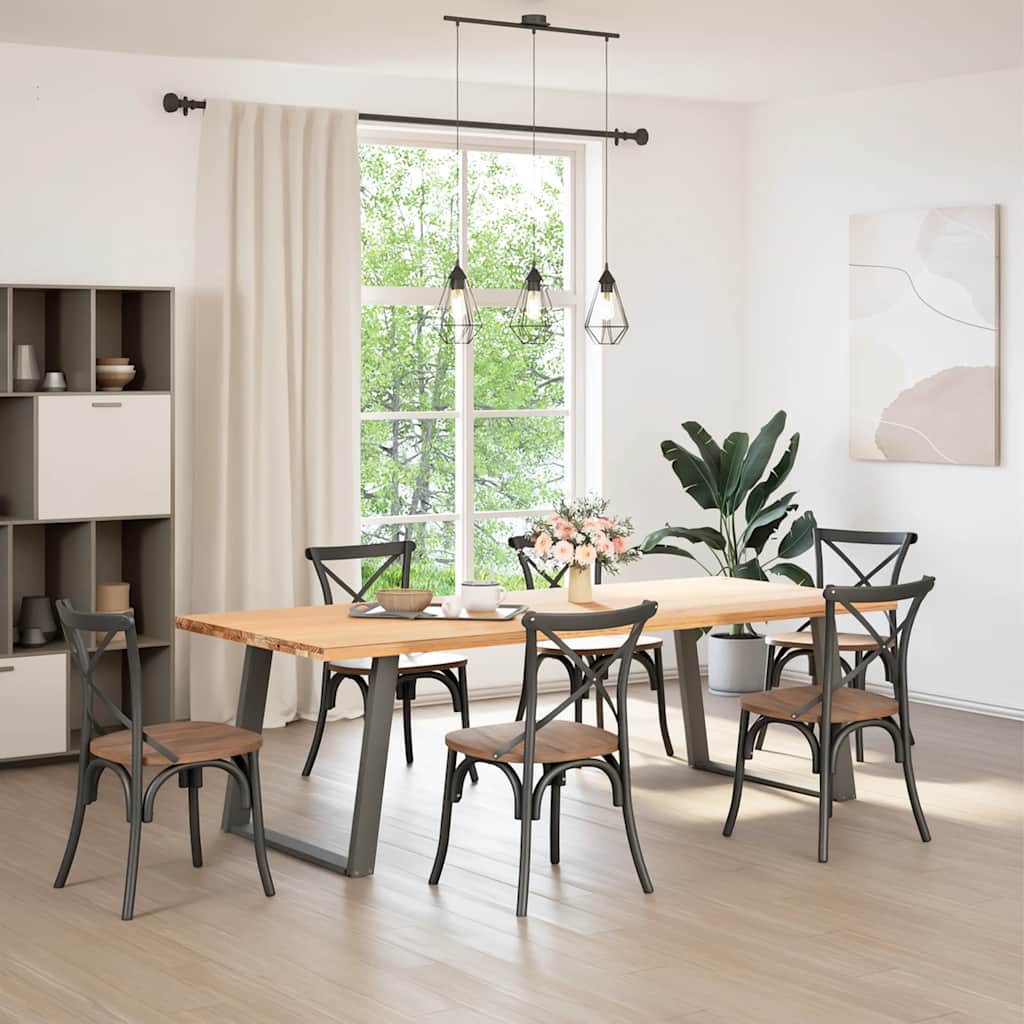 vidaXL Picioare de masă în formă de U, 2 buc., antracit, 90x(72-73) cm, oțel vidaXL Picioare de masă în formă de U, 2 buc., antracit, 90x(72-73) cm, oțel