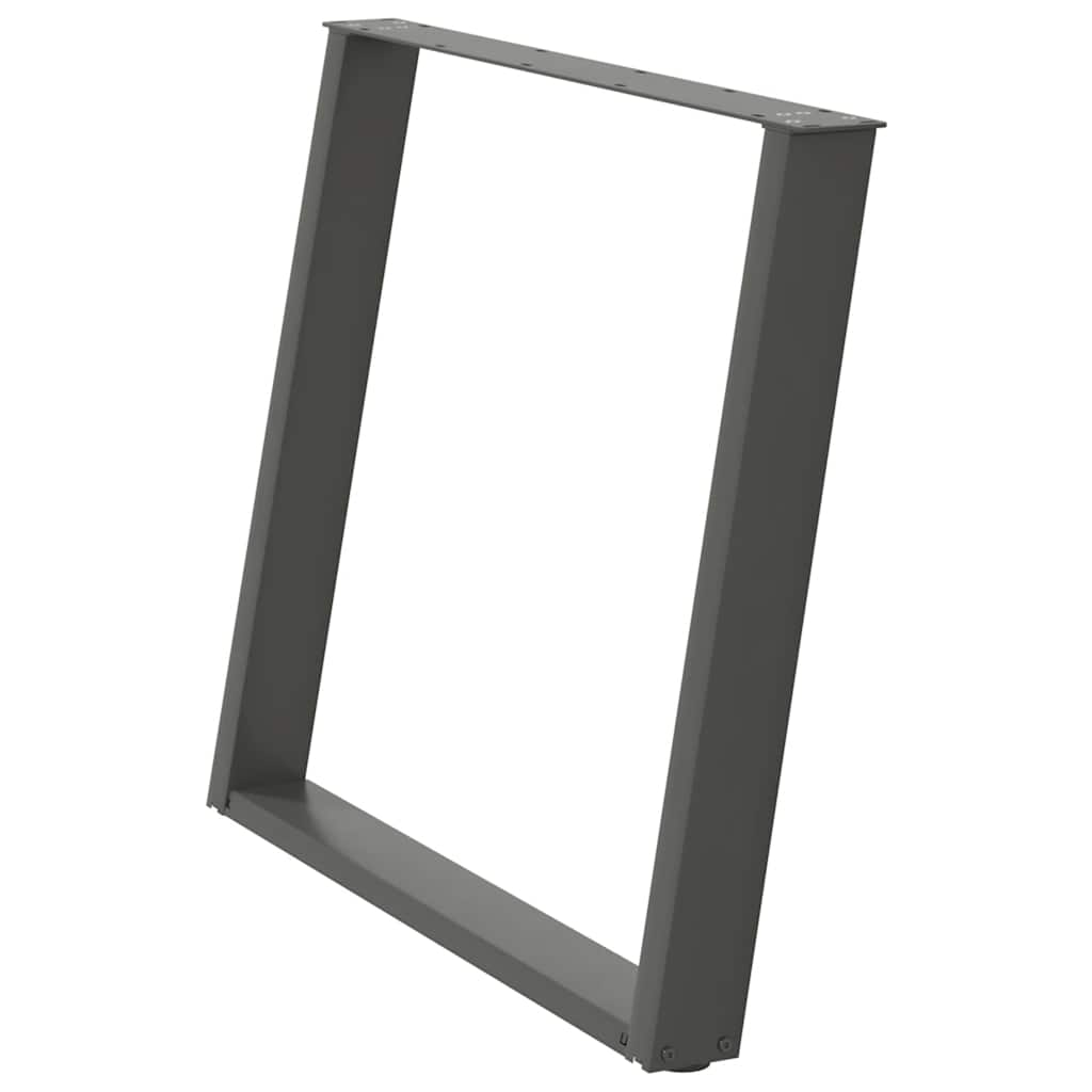 vidaXL Picioare de masă în formă de U, 2 buc., antracit, 90x(72-73) cm, oțel vidaXL Picioare de masă în formă de U, 2 buc., antracit, 90x(72-73) cm, oțel