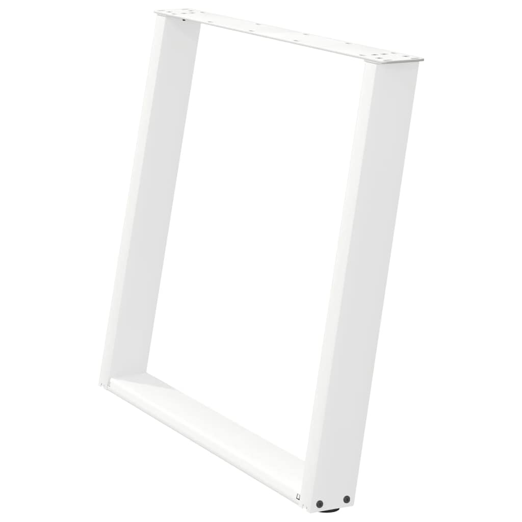 vidaXL Picioare de masă în formă de U, 2 buc., alb, 100 x (72-73) cm, oțel