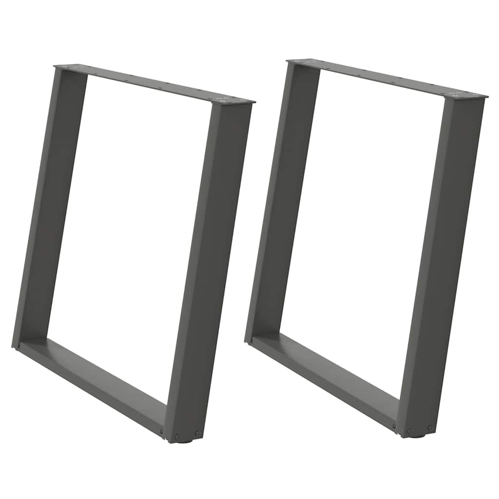 vidaXL Picioare de masă în formă de U, 2 buc., antracit, 100x(72-73) cm, oțel vidaXL Picioare de masă în formă de U, 2 buc., antracit, 100x(72-73) cm, oțel