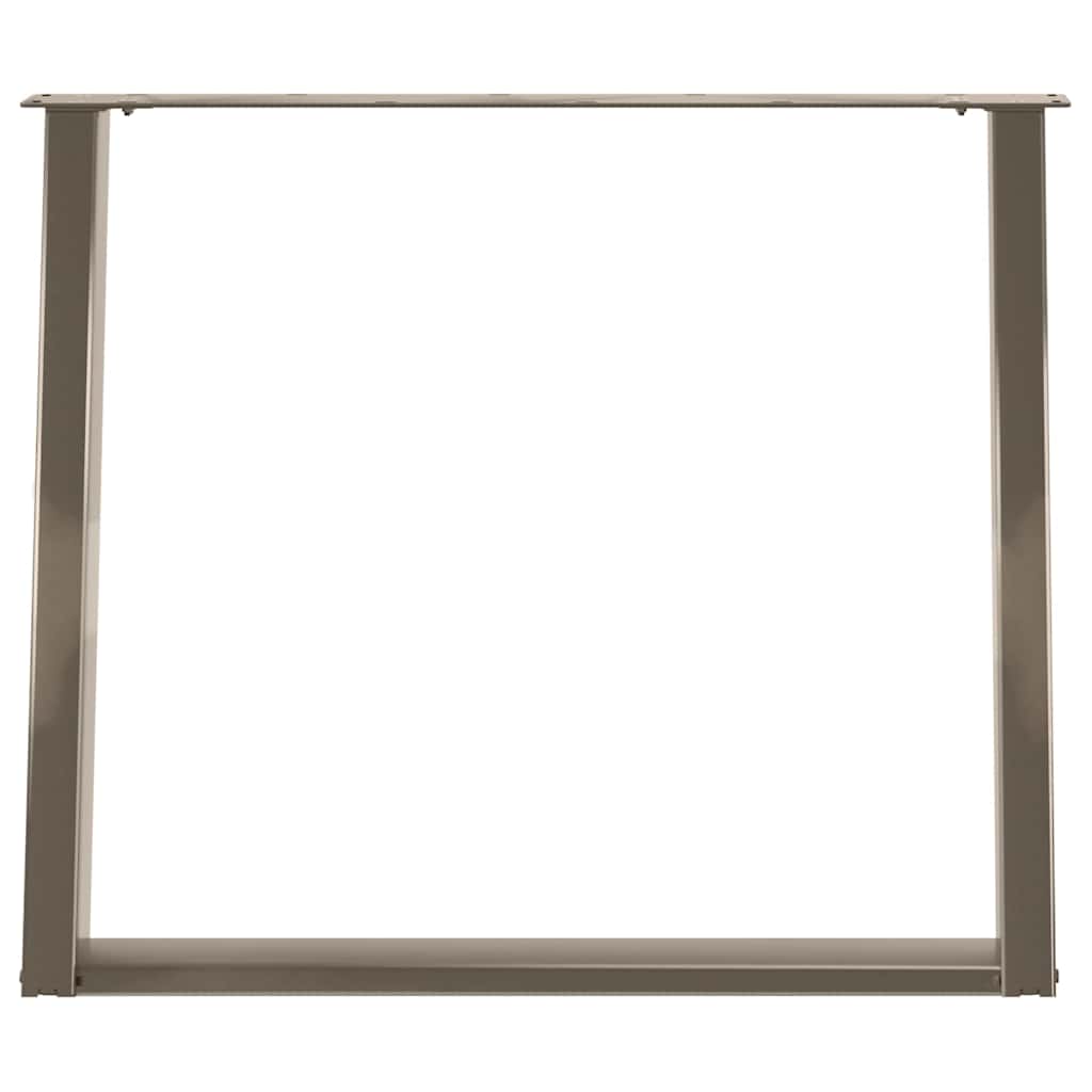 vidaXL Picioare de masă în formă de U, 2 buc., oțel natural, 100 x (72-73) cm