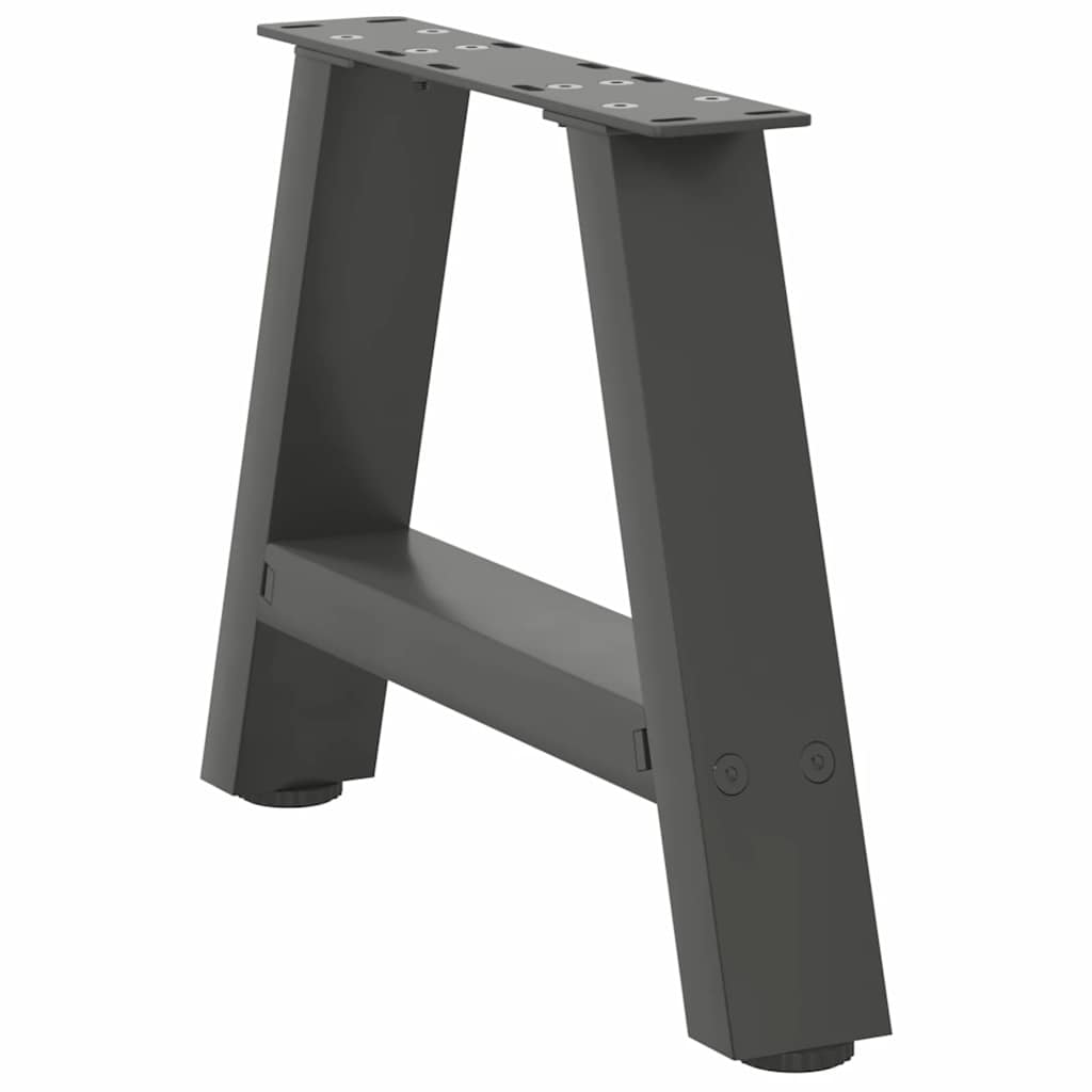 vidaXL Picioare pentru măsuță de cafea în formă de A, 2 buc., antracit, 30x(30-31) cm, oțel