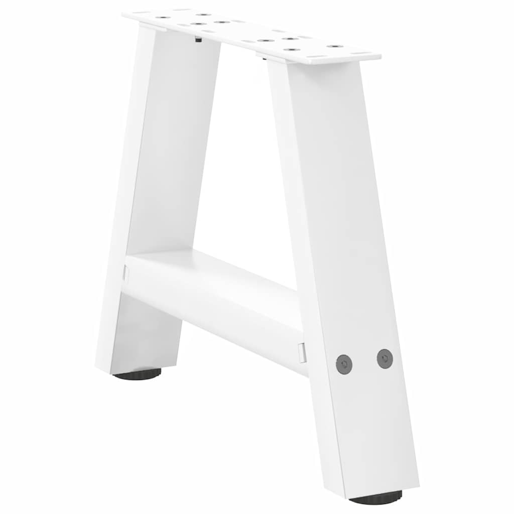 vidaXL Picioare pentru măsuță de cafea în formă de A, 2 buc., alb, 40x(30-31) cm, oțel