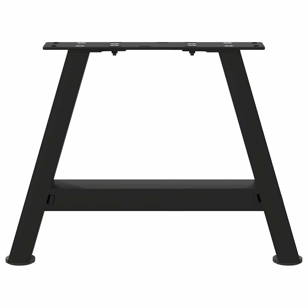 vidaXL Picioare pentru măsuță de cafea în formă de A, 2 buc., negru, 50x(30-31) cm, oțel