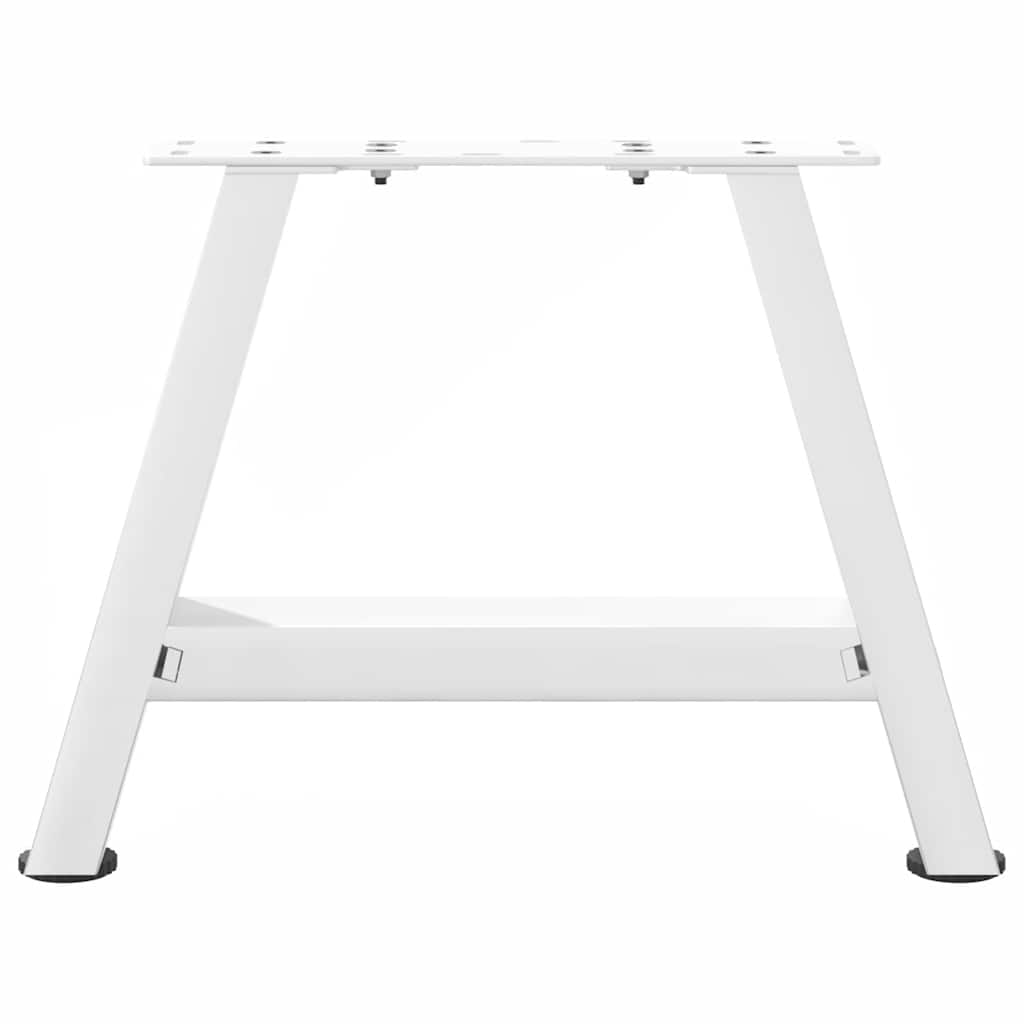 vidaXL Picioare pentru măsuță de cafea în formă de A, 2 buc., alb, 50x(30-31) cm, oțel