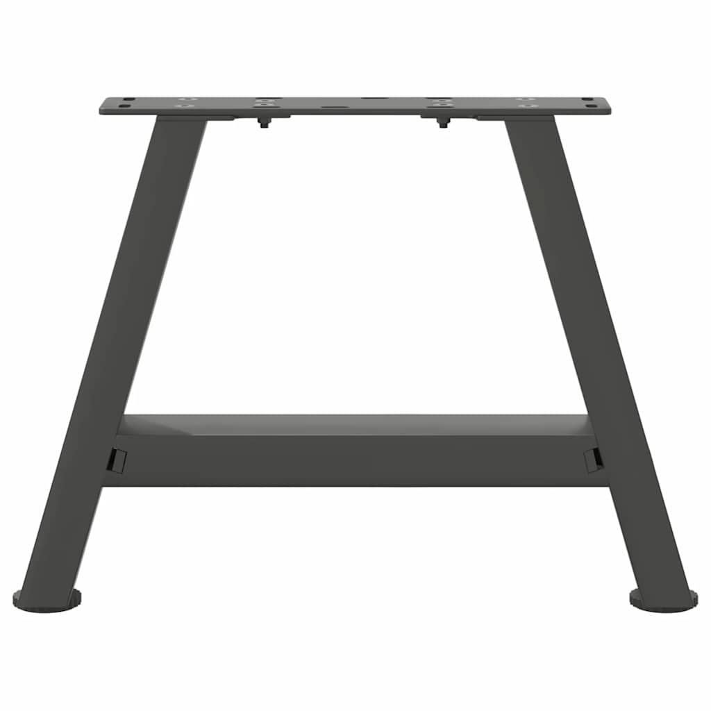 vidaXL Picioare pentru măsuță de cafea în formă de A, 2 buc., antracit, 50x(30-31) cm, oțel
