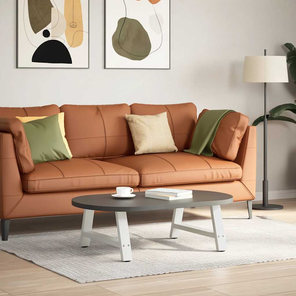 vidaXL Picioare pentru măsuță de cafea în formă de A, 2 buc., alb, 60x(30-31) cm, oțel