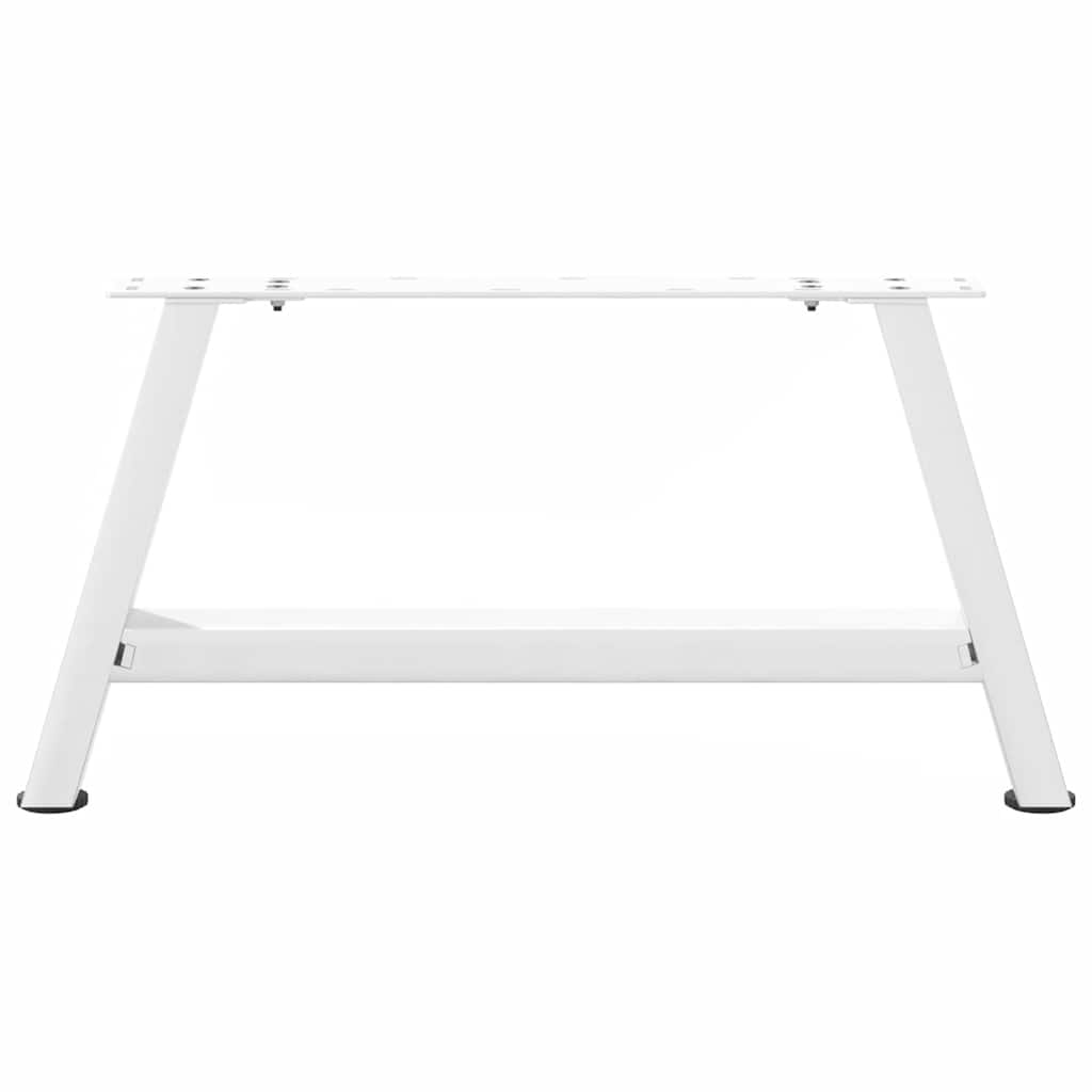 vidaXL Picioare pentru măsuță de cafea în formă de A, 2 buc., alb, 60x(30-31) cm, oțel