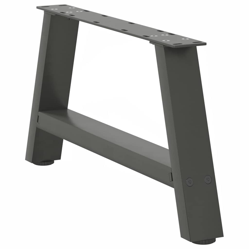 vidaXL Picioare pentru măsuță de cafea în formă de A, 2 buc., antracit, 60x(30-31) cm, oțel