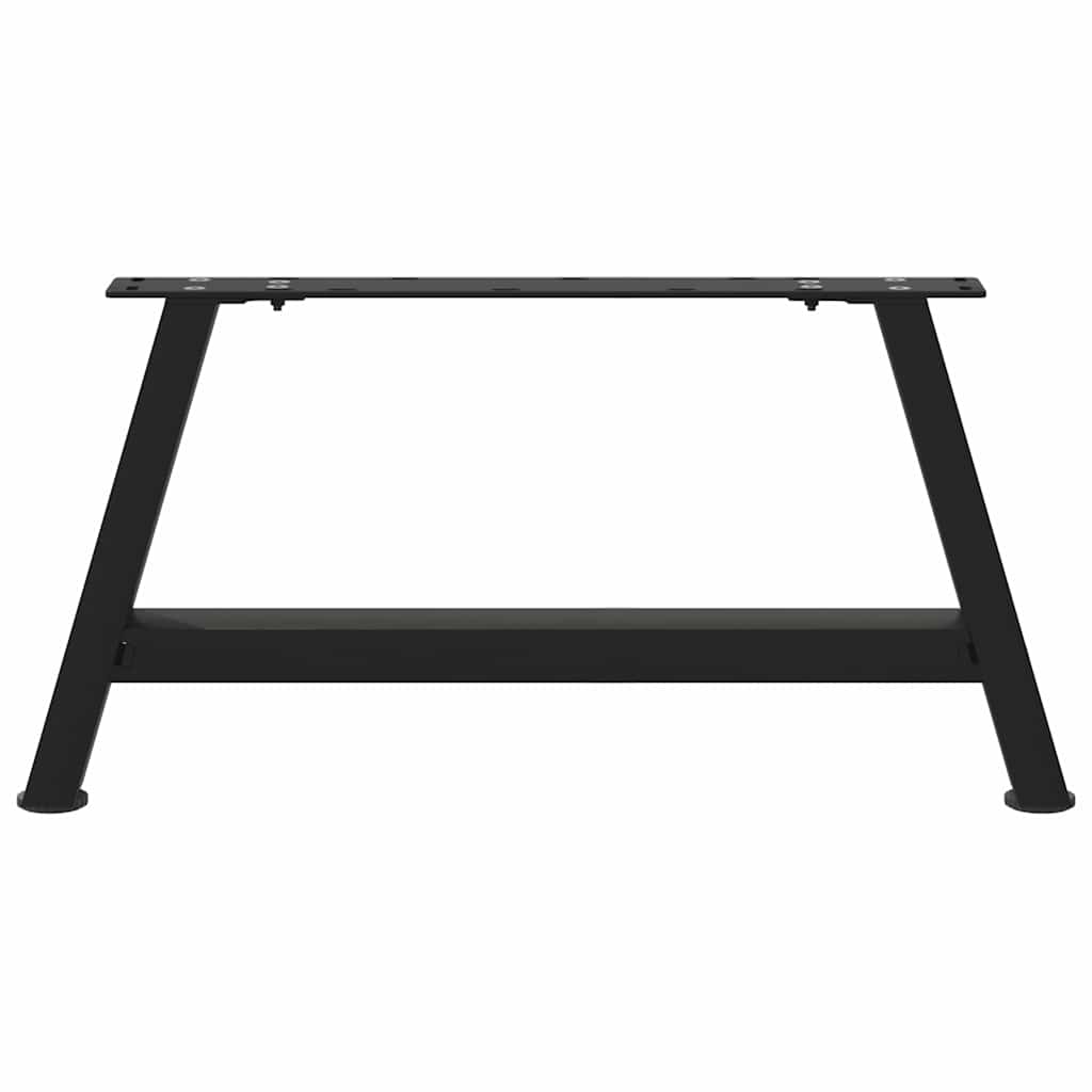 vidaXL Picioare pentru măsuță de cafea în formă de A, 2 buc., negru, 70x(30-31) cm, oțel
