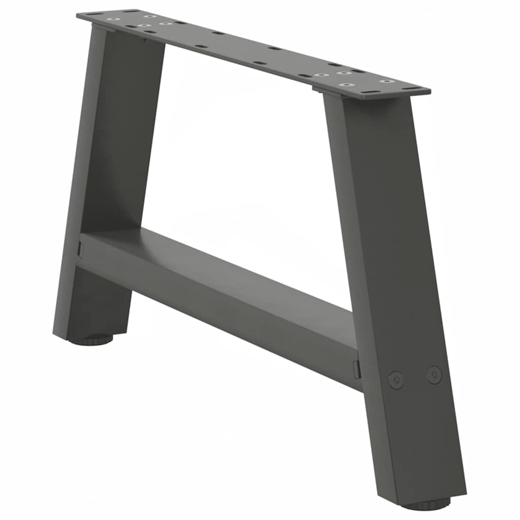 vidaXL Picioare pentru măsuță de cafea în formă de A, 2 buc., antracit, 70x(30-31) cm, oțel