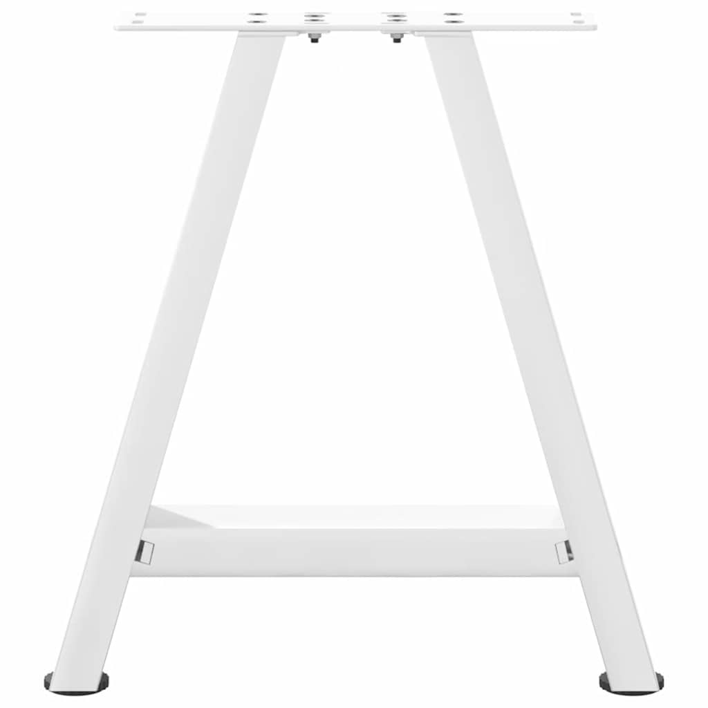 vidaXL Picioare pentru măsuță de cafea în formă de A, 2 buc., alb, 38x(42-43) cm, oțel vidaXL Picioare pentru măsuță de cafea în formă de A, 2 buc., alb, 38x(42-43) cm, oțel