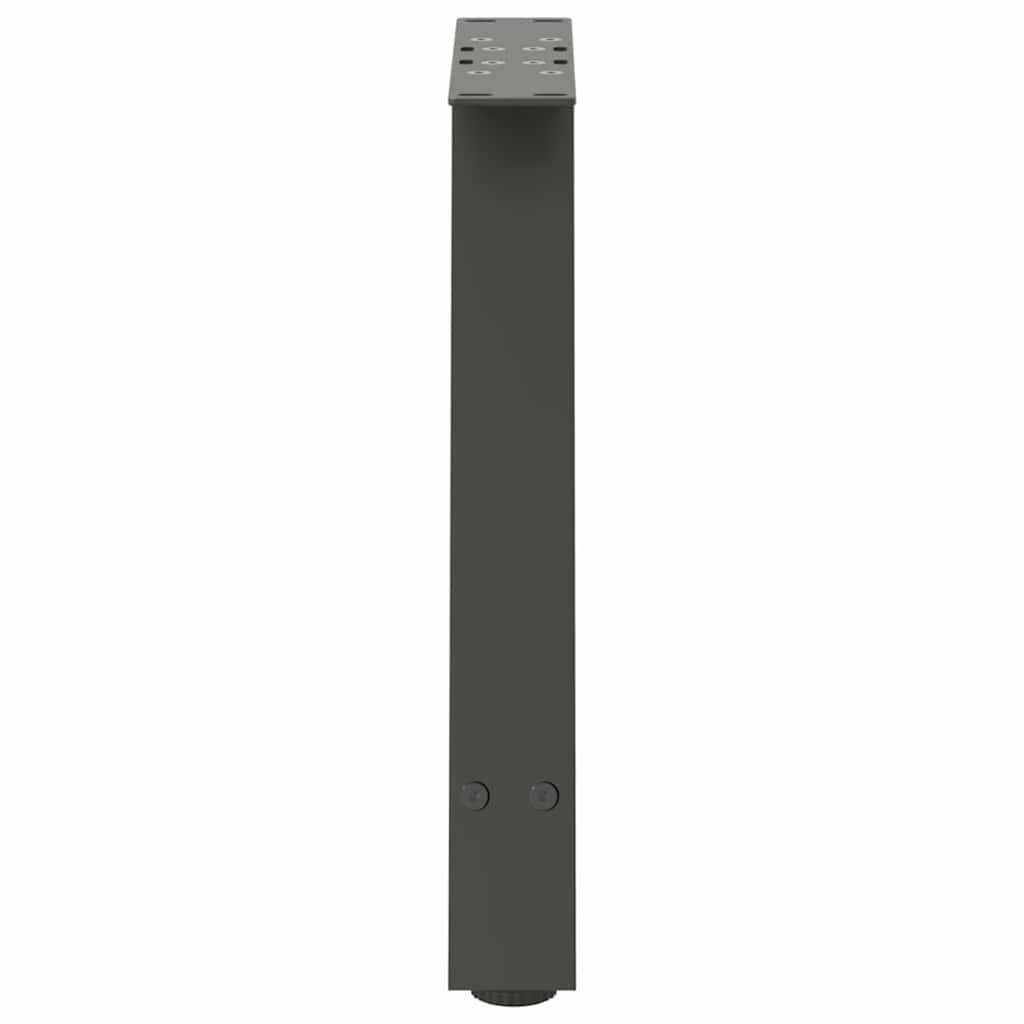 vidaXL Picioare pentru măsuță de cafea în formă de A, 2 buc., antracit, 38x(42-43) cm, oțel