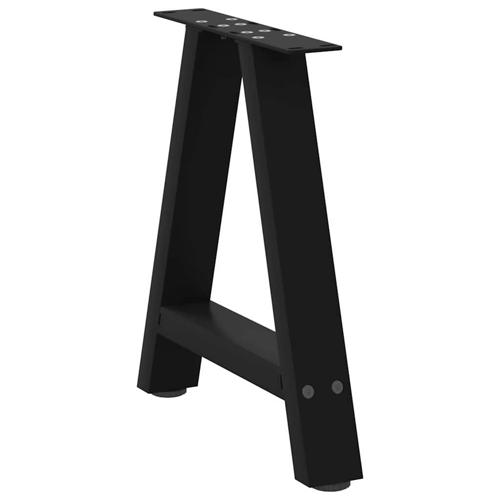 vidaXL Picioare pentru măsuță de cafea în formă de A, 2 buc., negru, 50x(42-43) cm, oțel vidaXL Picioare pentru măsuță de cafea în formă de A, 2 buc., negru, 50x(42-43) cm, oțel