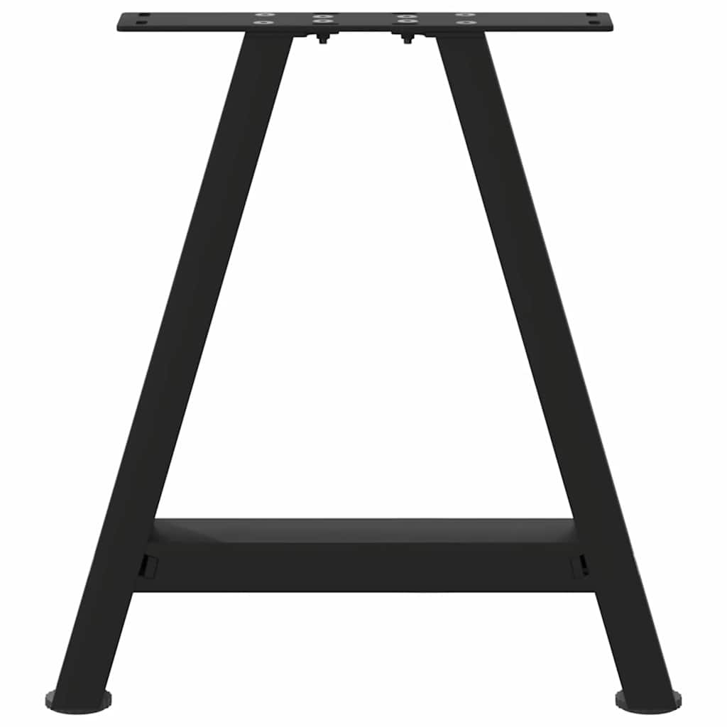 vidaXL Picioare pentru măsuță de cafea în formă de A, 2 buc., negru, 50x(42-43) cm, oțel vidaXL Picioare pentru măsuță de cafea în formă de A, 2 buc., negru, 50x(42-43) cm, oțel