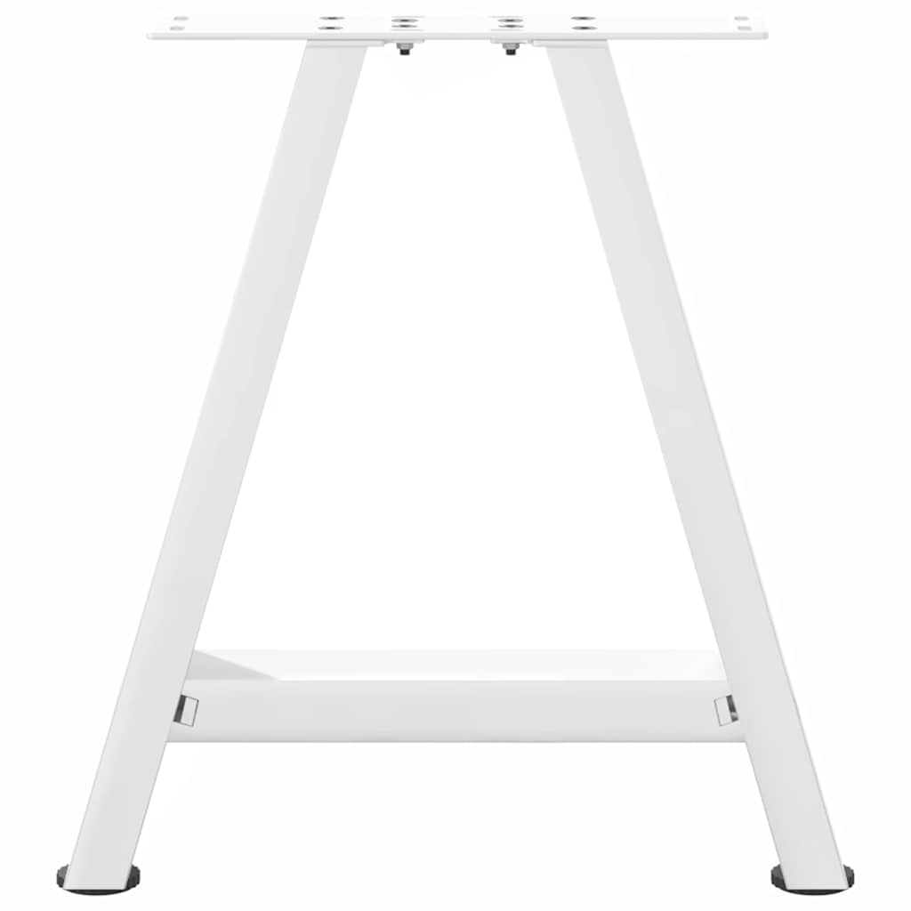 vidaXL Picioare pentru măsuță de cafea în formă de A, 2 buc., alb, 50x(42-43) cm, oțel