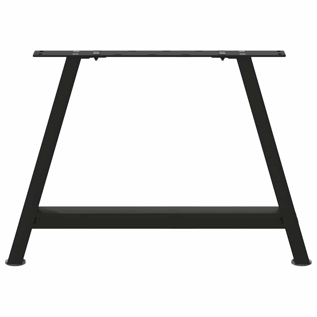 vidaXL Picioare pentru măsuță de cafea în formă de A, 2 buc., negru, 60x(42-43) cm, oțel