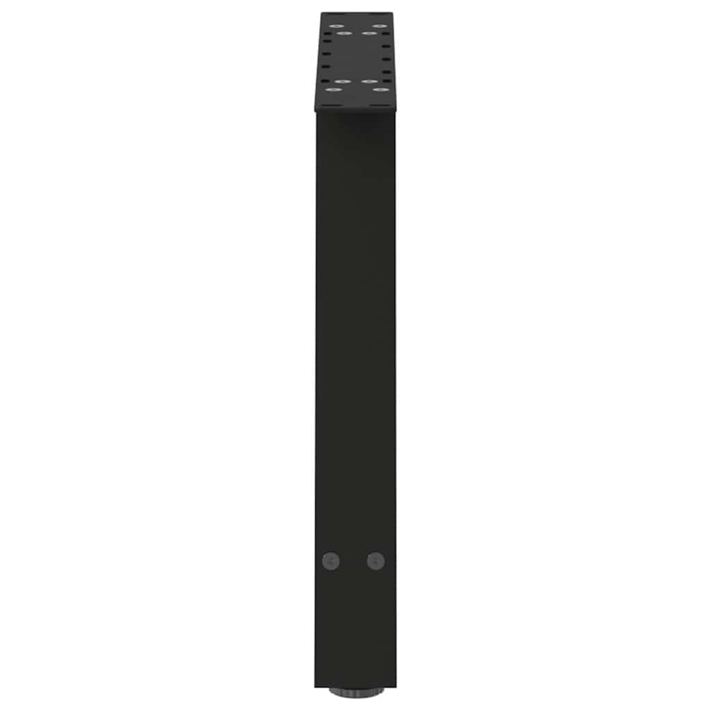 vidaXL Picioare pentru măsuță de cafea în formă de A, 2 buc., negru, 60x(42-43) cm, oțel