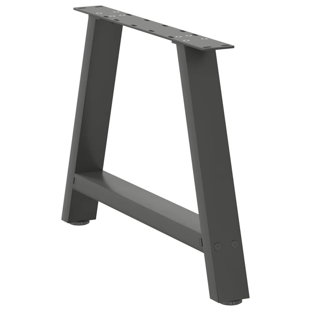vidaXL Picioare pentru măsuță de cafea în formă de A, 2 buc., antracit, 60x(42-43) cm, oțel