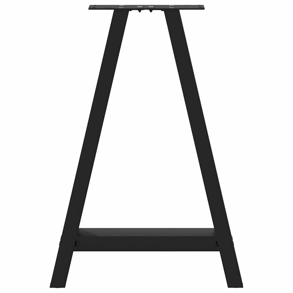 vidaXL Picioare de masă în formă de A, 2 buc., negru, 50x(72-73) cm, oțel