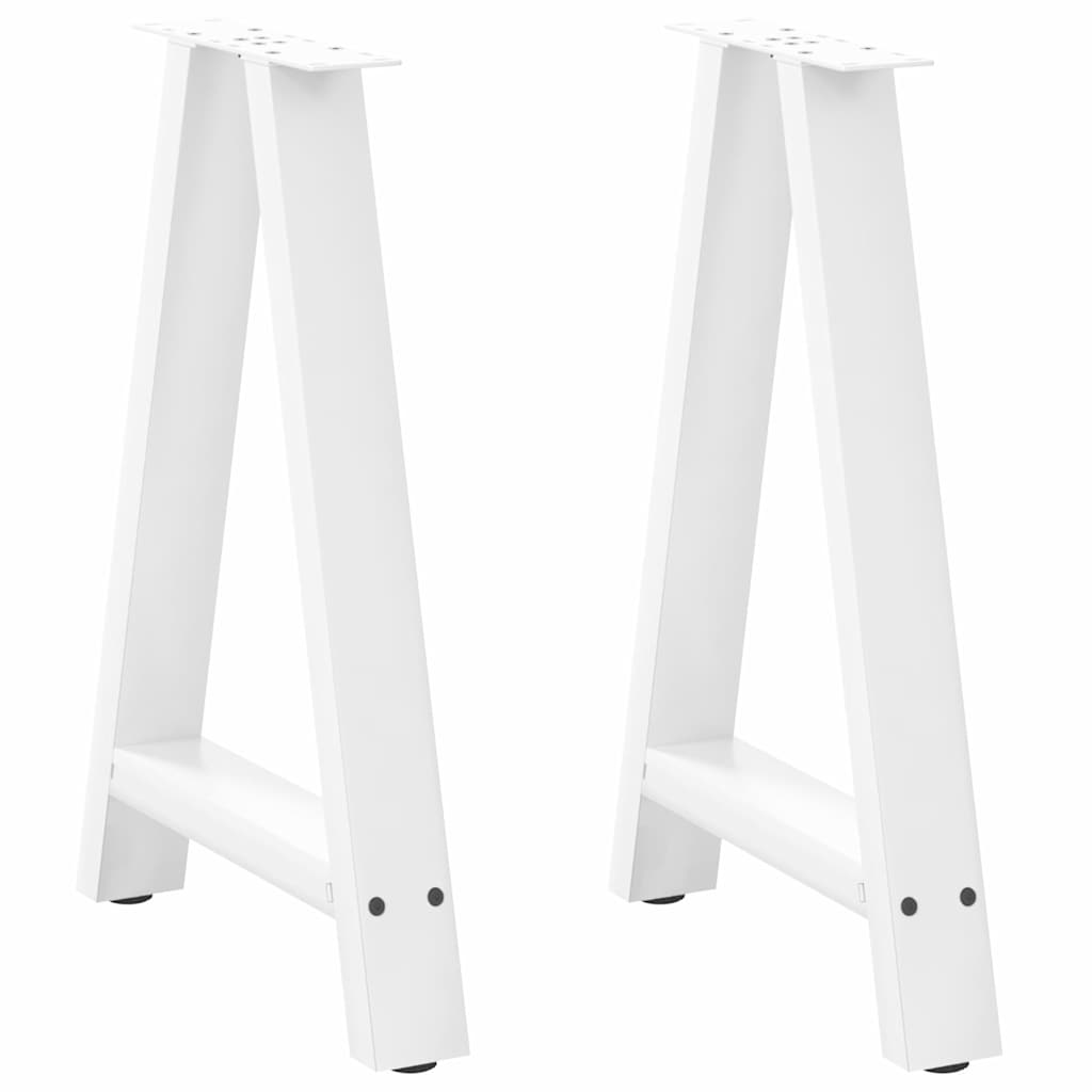 vidaXL Picioare de masă în formă de A, 2 buc., alb, 50x(72-73) cm, oțel vidaXL Picioare de masă în formă de A, 2 buc., alb, 50x(72-73) cm, oțel