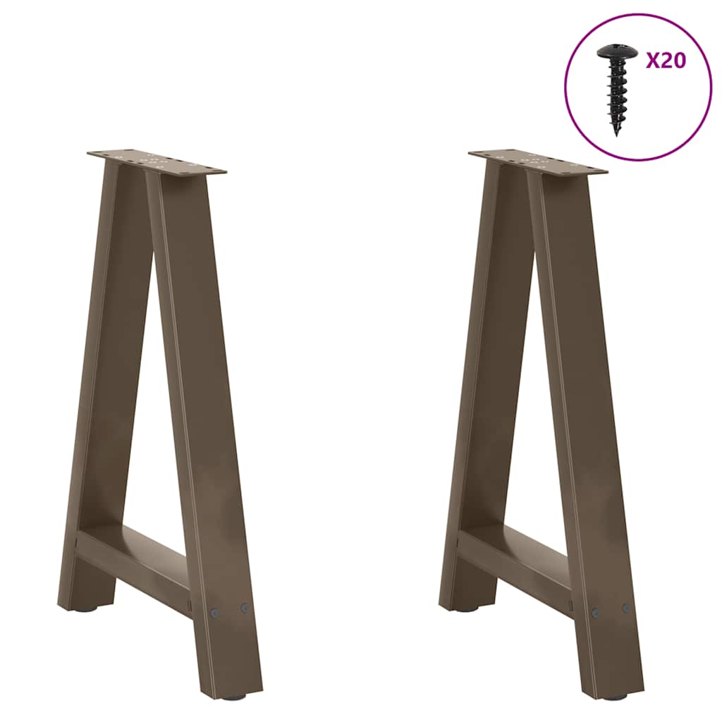 vidaXL Picioare de masă în formă de A, 2 buc., 50x(72-73) cm, oțel vidaXL Picioare de masă în formă de A, 2 buc., 50x(72-73) cm, oțel