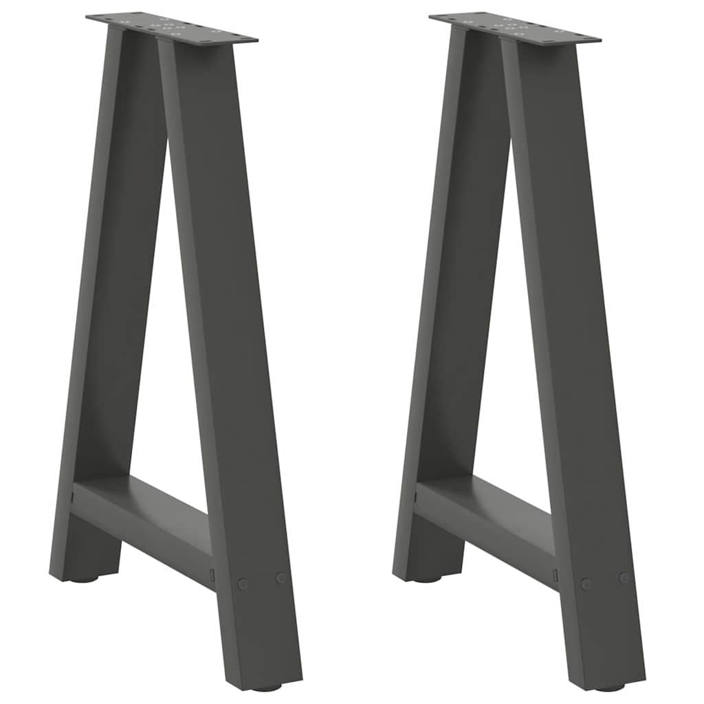 vidaXL Picioare de masă în formă de A, 2 buc., antracit, 60x(72-73) cm, oțel vidaXL Picioare de masă în formă de A, 2 buc., antracit, 60x(72-73) cm, oțel