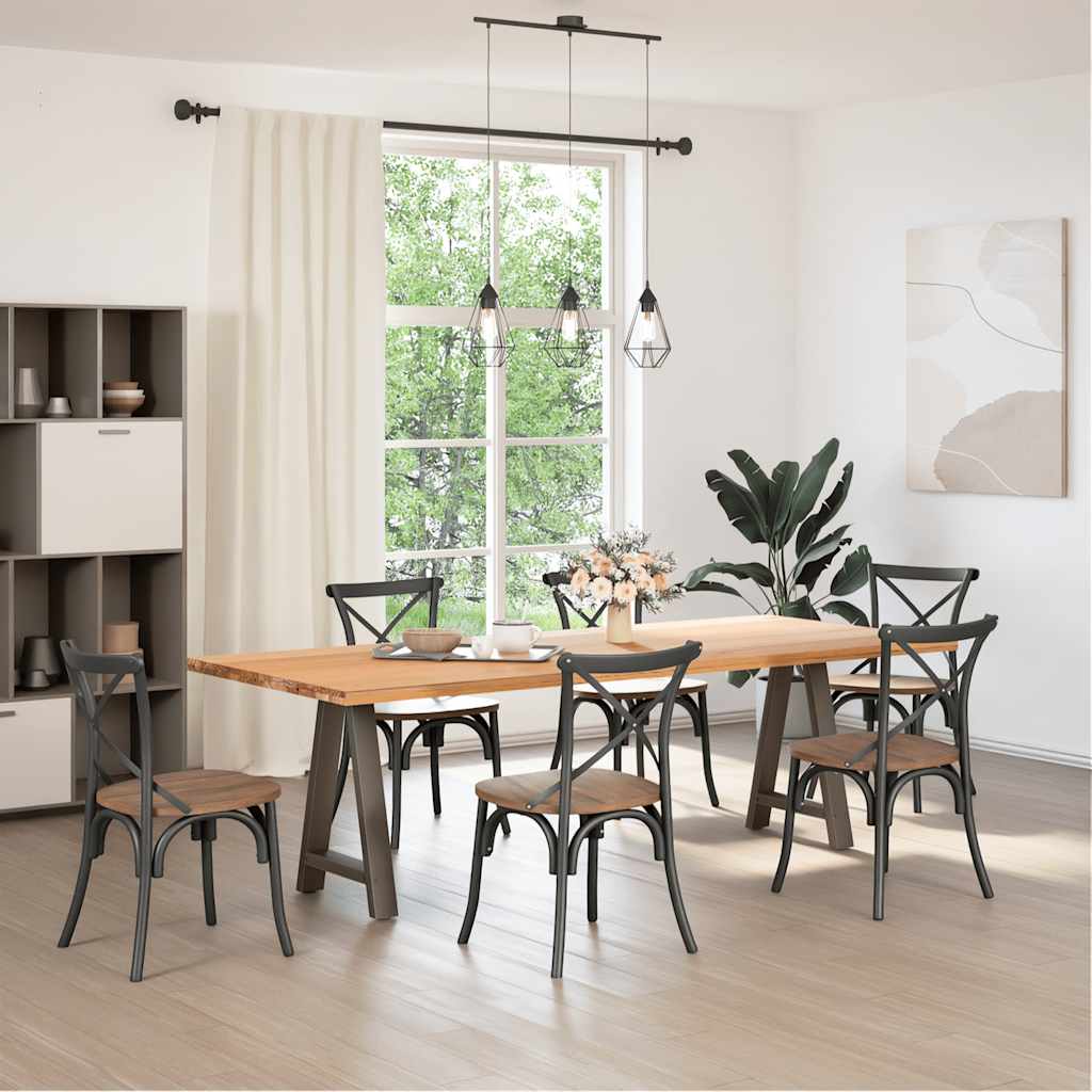 vidaXL Picioare de masă în formă de A, 2 buc., 60x(72-73) cm, oțel vidaXL Picioare de masă în formă de A, 2 buc., 60x(72-73) cm, oțel