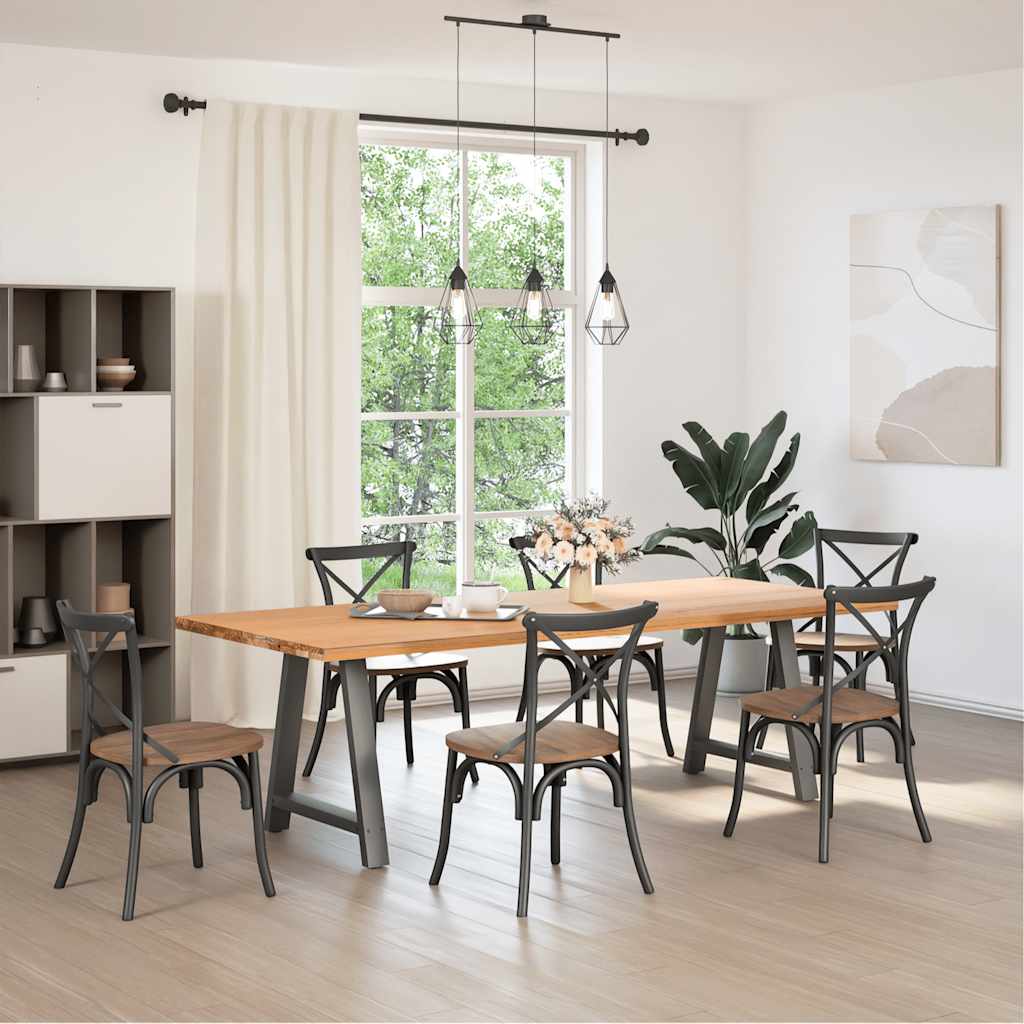 vidaXL Picioare de masă în formă de A, 2 buc., antracit, 80x(72-73) cm, oțel vidaXL Picioare de masă în formă de A, 2 buc., antracit, 80x(72-73) cm, oțel